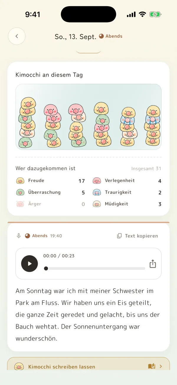 Ein geöffneter Tag